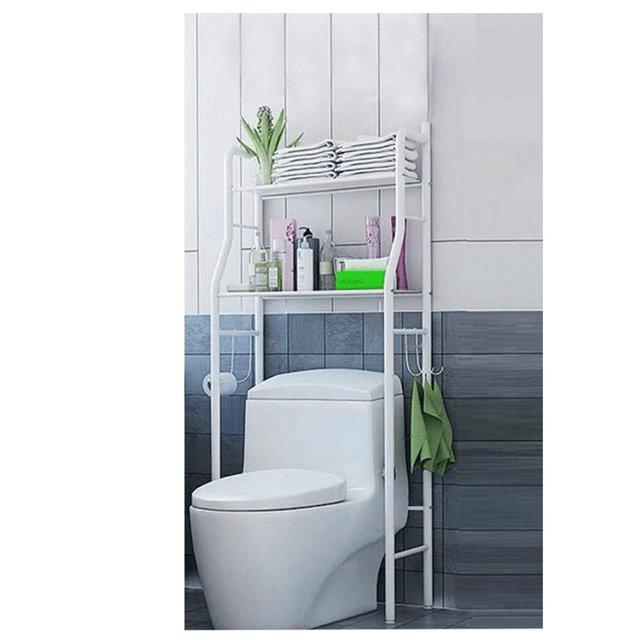 Ραφιέρα Μπάνιου Επιδαπέδια Μεταλλική με 2 Ράφια 45x25x138cm TnS 04-950-1200