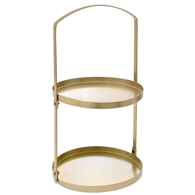 Εταζέρα 2 Θέσεων Μεταλλική Χρυσή Ø25xY48cm ILIADIS S.A.