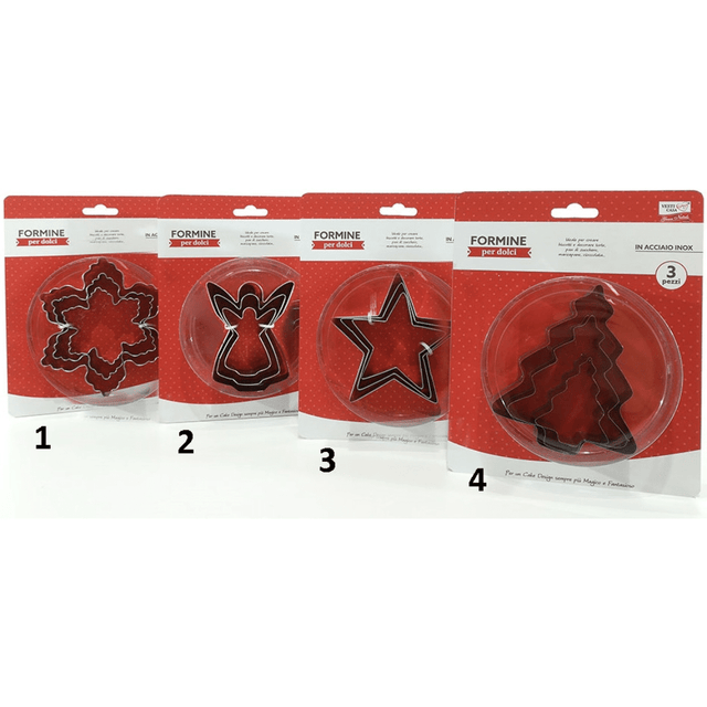 Ζαχαροπλαστικής Κουπ Πατ Χριστουγεννιάτικα Σετ 3Τεμ. 13cm 727099 General Trade