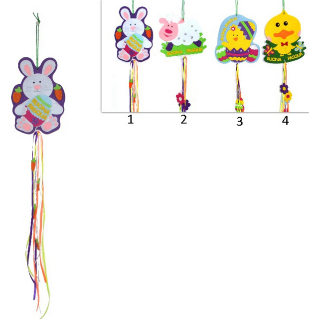 Πασχαλινό Κρεμαστό Ζωάκι Διακοσμητικό Τσόχινο 80cm Art.RO007166 Welkhome