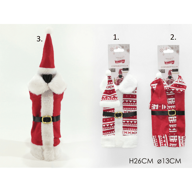 Θήκη Μπουκαλιού Χριστουγεννιάτικη Υφασμάτινη 13x26cm General Trade