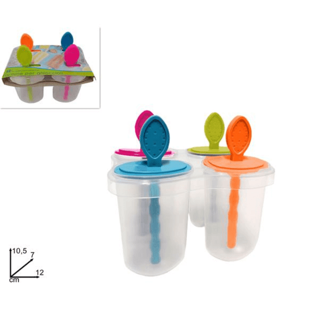 Θήκη Πλαστική για Παγωτό-Γρανίτα 4 Θέσεων 10.5x12cm Welkhome