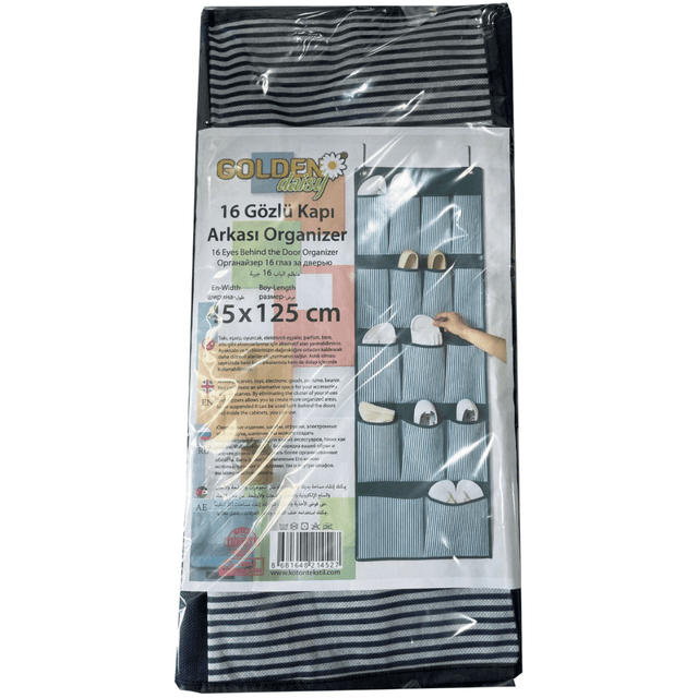 Θήκη Υφασμάτινη Κρεμαστή Οργάνωσης 16 Θέσεων 45x125cm TnS 09-800-0004