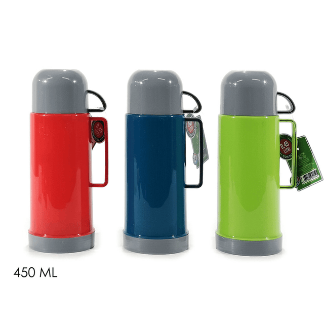 Θερμός Μπουκάλι Πλαστικός 450ml σε 3 Χρώματα Art.727265 General Trade - Κόκκινο