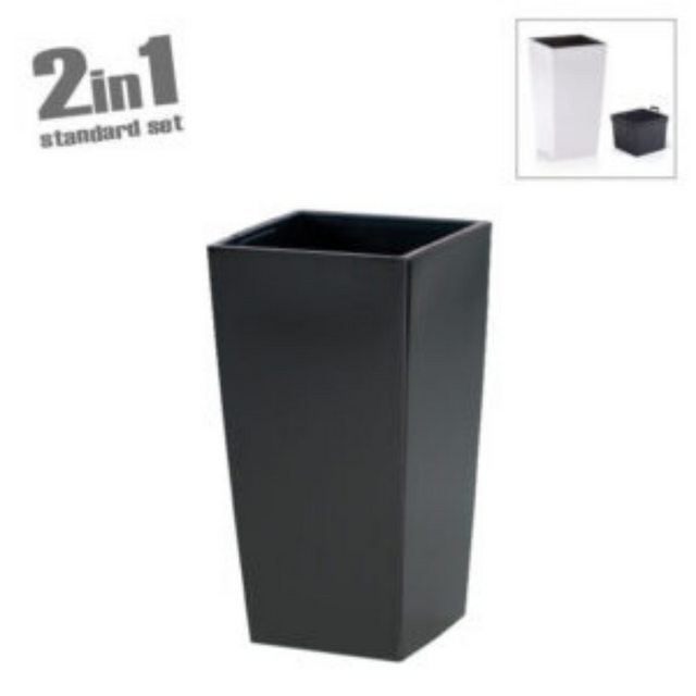 ΚΑΣΠΩ (2 ΣΕ 1) ΑΝΘΡΑΚΙ URBI SQUARE ΤΕΤΡΑΓΩΝΟ 32.5x32.5x61cm Marhome