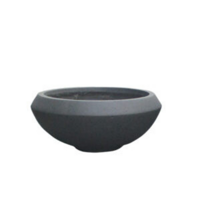 ΚΑΣΠΩ FIBER CLAY ΑΝΘΡΑΚΙ ΓΑΒΑΘΑ ΜΕΣΑΙΟ Φ43x18cm Marhome