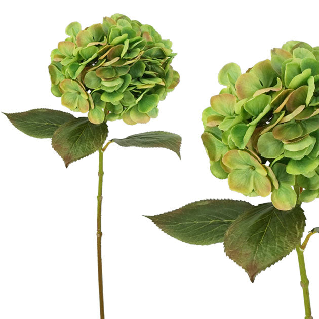 Κλαδί Τεχνητό Ορτανσία Μονή Πράσινο/Πορτοκαλί Y60cm Marhome 00-00-18745-2