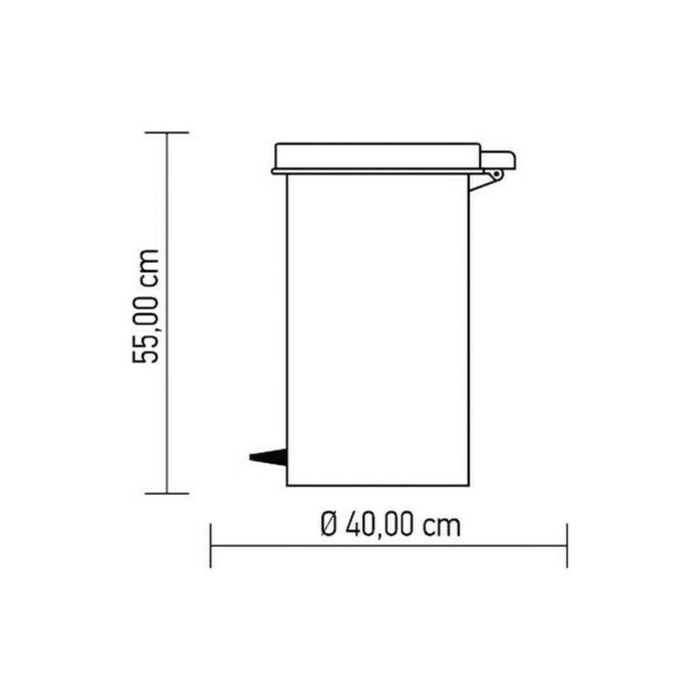 Κάδος με Πετάλ Κουζίνας 35lt Λευκός Cyclops
