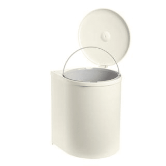 Κάδος Απορριμμάτων Πλαστικός Λευκός για Ντουλάπι Κουζίνας με Σκοινάκι 13lt Cyclops