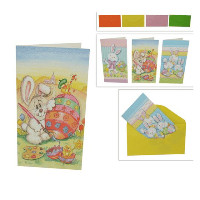 Κάρτα Ευχετήρια Πασχαλινή Σετ 3Τεμ 34x25cm Welkhome