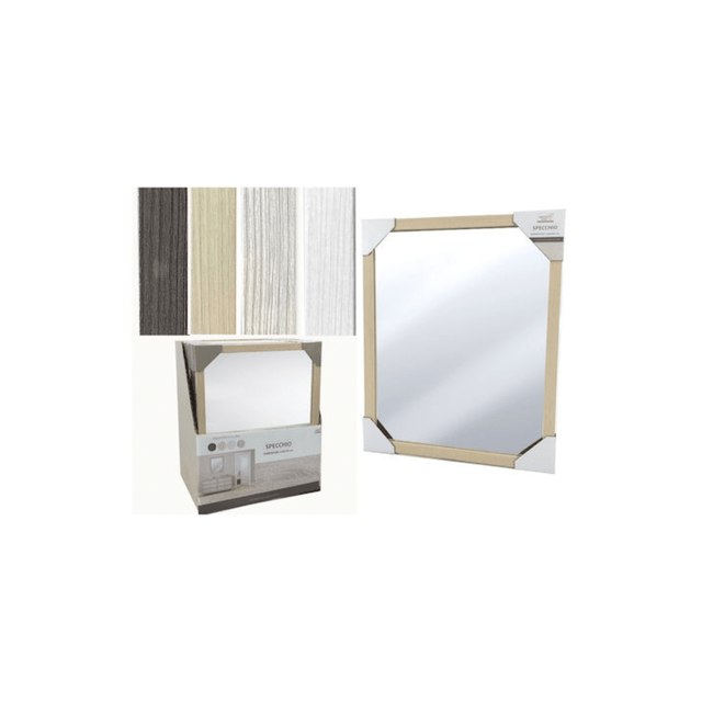 Καθρέφτης Τοίχου Τετράγωνος Ξύλινος 44x54cm General Trade - Γκρί