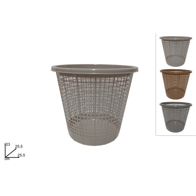 Καλάθι Απορριμμάτων Πλαστικό σε 3 Χρώματα h23x25.5cm Welkhome