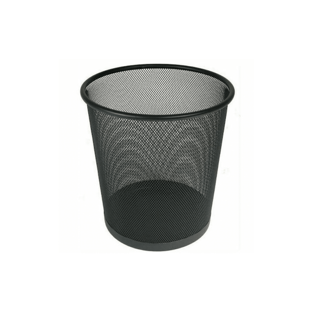 Καλάθι Αχρήστων Μεταλλικό Μαύρο 26x24x24cm Welkhome