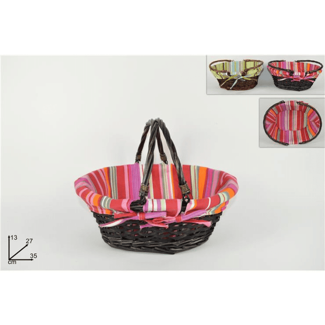 Καλάθι Βamboo με Χερούλι 35x27x13cm Welkhome 8034048361641