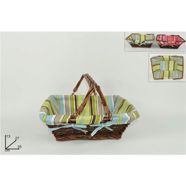 Καλάθι Βamboo με Χερούλι 35x27x13cm Welkhome 8034048361658