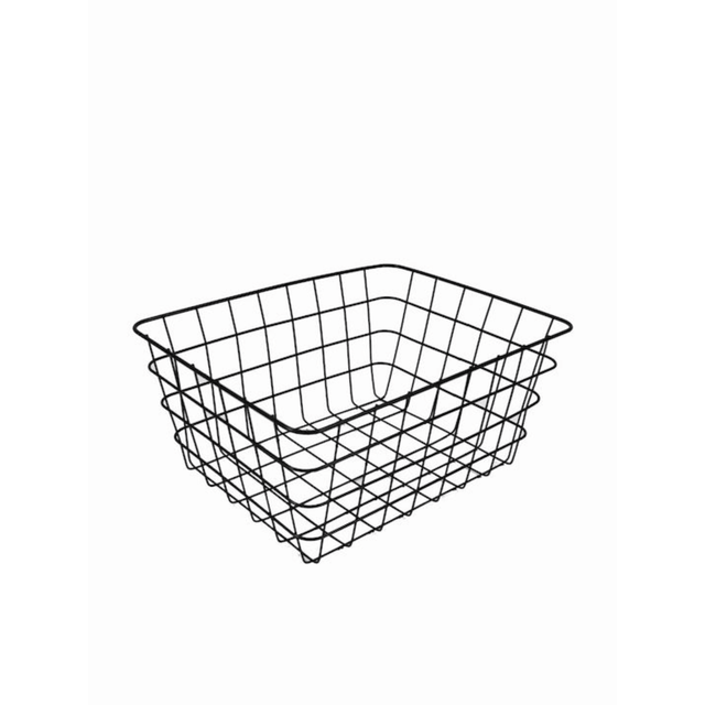 Καλάθι Μεταλλικό Μαύρο 32x24x15cm Sidirela E-3090