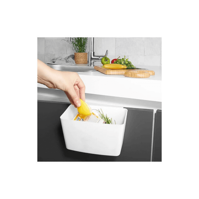 Καλάθι Πλαστικό Κρεμαστό Λευκό 18x12x10cm Sidirela E-4231