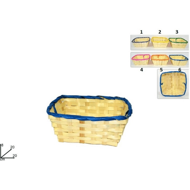 Καλάθι Ψάθινο 20x20x8cm Τετράγωνο Διατίθεται σε 6 Χρώματα Art.GI003057 Welkhome