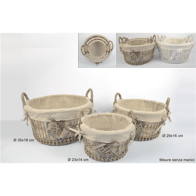 Καλάθια Σετ 3τμχ. Bamboo Πολλαπλών Χρήσεων Welkhome