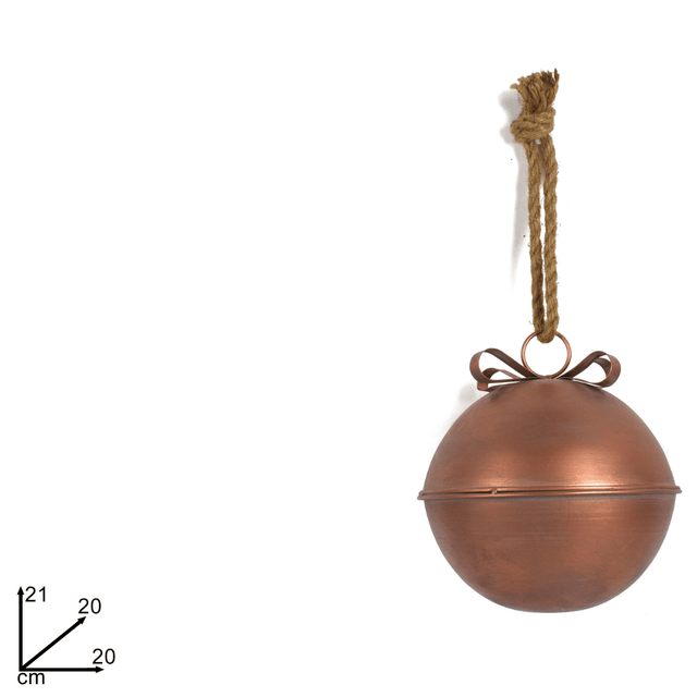 Καμπάνα Κρεμαστή Μεταλλική 20cm Χρώμα Μπρονζέ Welkhome