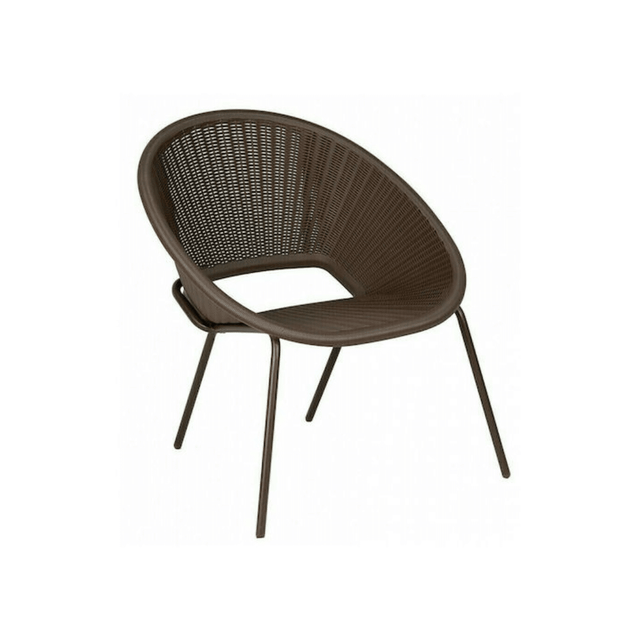 Καρέκλα Εξωτερικού Χώρου Rattan Καφέ 70.5x39x72cm CH-5888-BR Tns