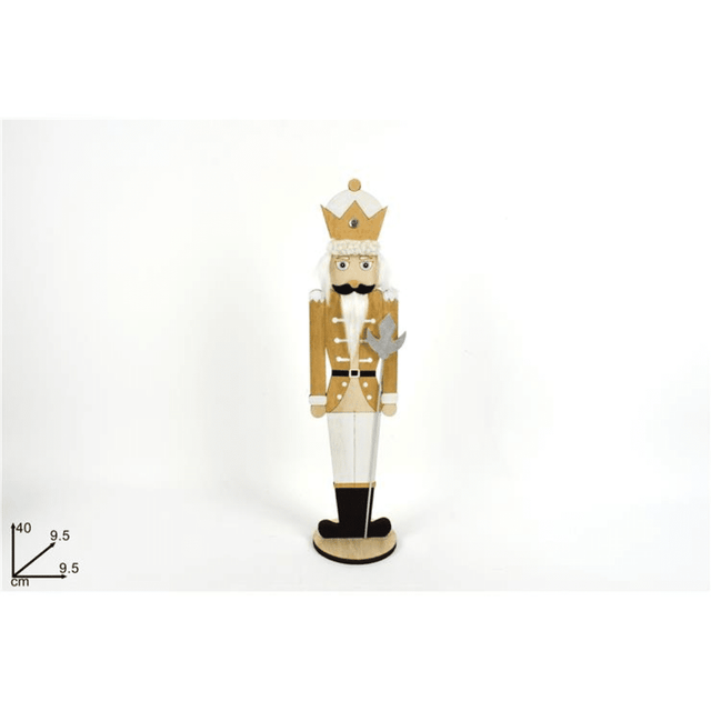 Καρυοθραύστης Διακοσμητικός Ξύλινος 40cm Χρώμα Χρυσό Welkhome