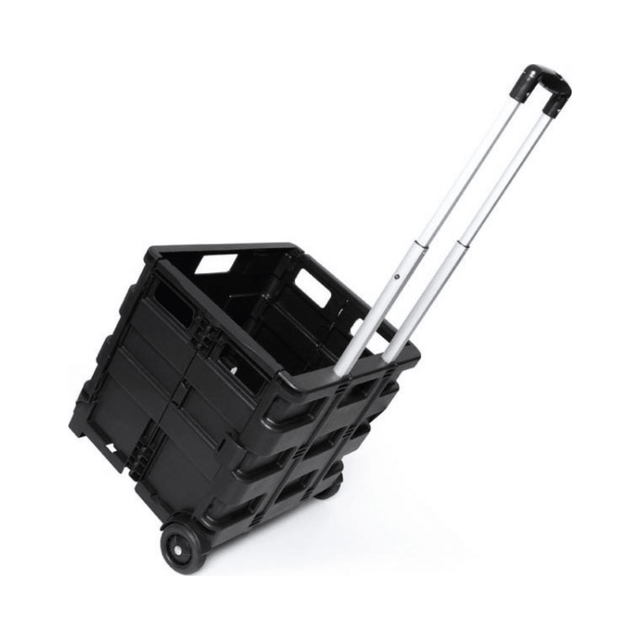 Καρότσι Λαϊκής Πτυσσόμενο Πλαστικό Μαύρο 33x40x85cm Sidirela E-3149