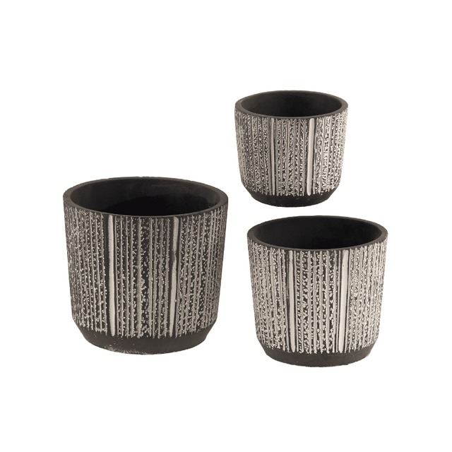 Κασπώ Κεραμικό Σετ 3τμχ. Χρώμα Γκρι TnS 05-950-3049