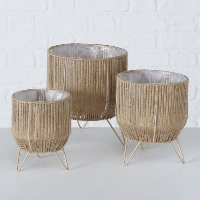 Κασπώ από Σπάγγο με Μεταλλικά Πόδια H21x18cm Boltze