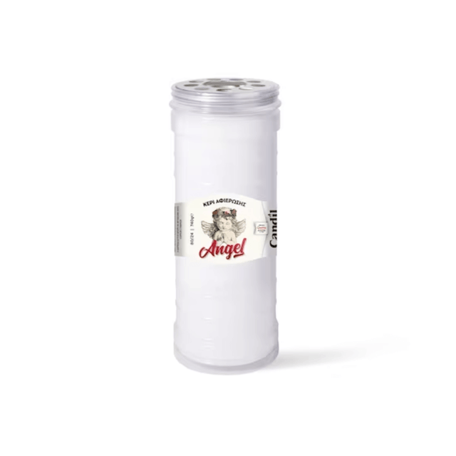 Κερί Αφιέρωσης 40Τ 4 Ημερών 6x15cm Λευκό Candil