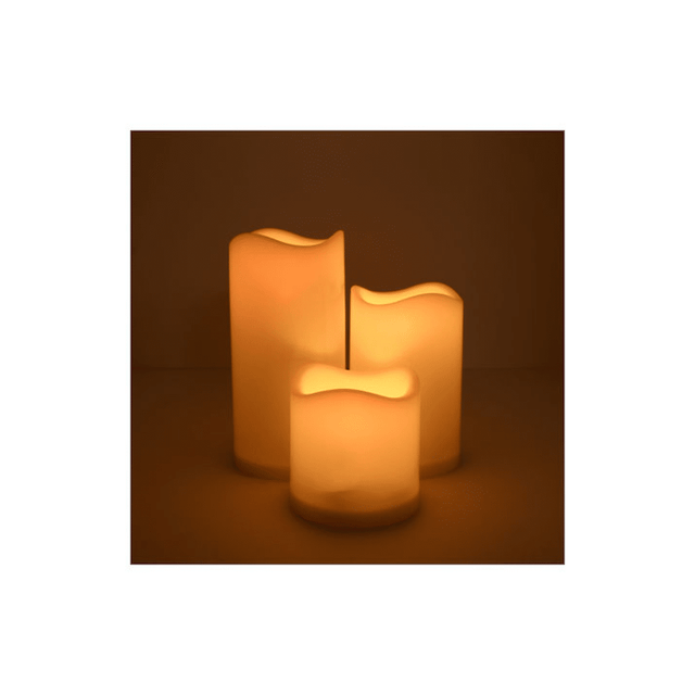 Κερί Διακοσμητικό LED Μπαταρίας Θερμό Φως 7,5x11,5cm TnS 05-950-2939