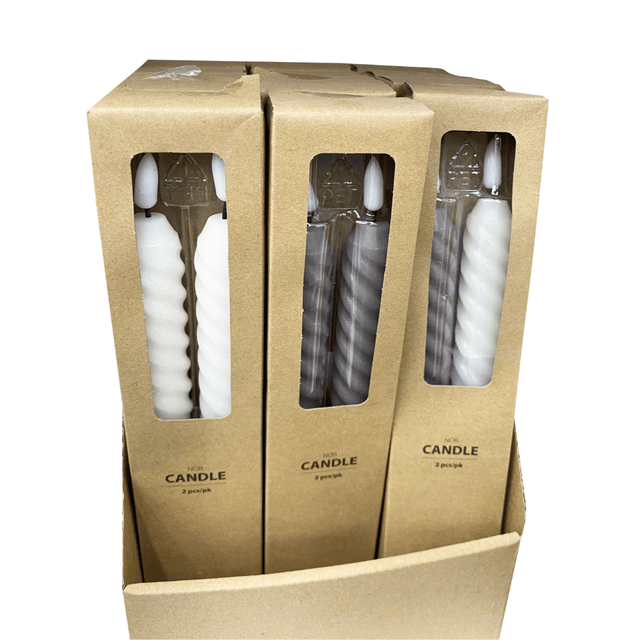 Κερία Διακοσμητικά Σετ 2τμχ LED Μπαταρίας Θερμό Φως 25x2cm TnS 05-950-2963