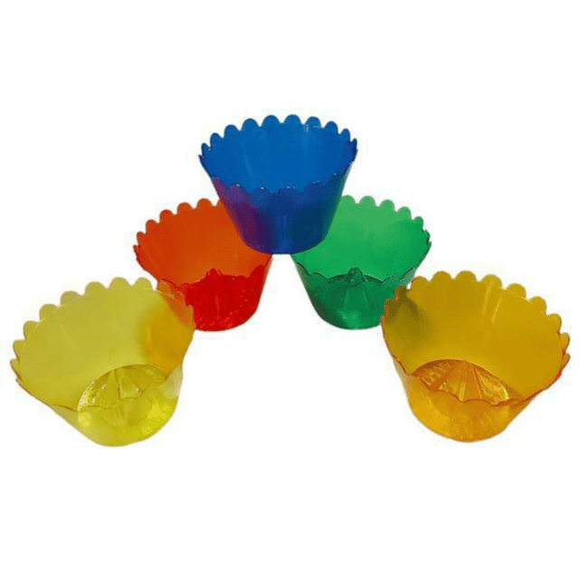 Κηροστάτης πλαστικός διάφορα χρώματα 6x8cm (01011)