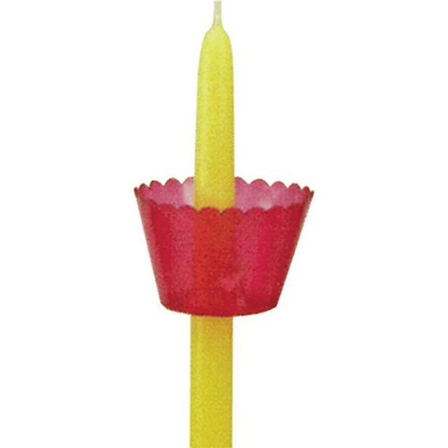 Κηροστάτης πλαστικός διάφορα χρώματα 6x8cm (01011)