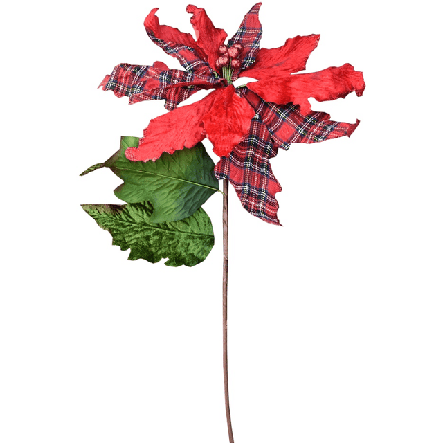 Χριστουγεννιάτικο Διακοσμητικό Λουλούδι Κόκκινο 70cm Welkhome