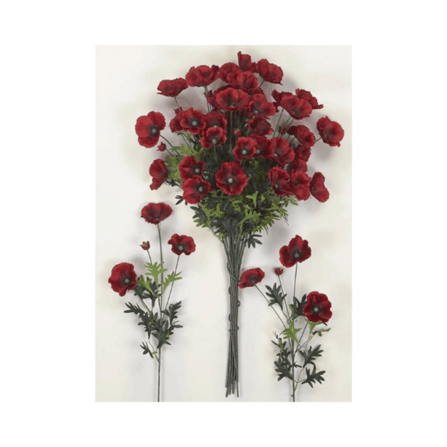 Κλαδί Τεχνητό Παπαρούνα 75cm LUKIA 12102
