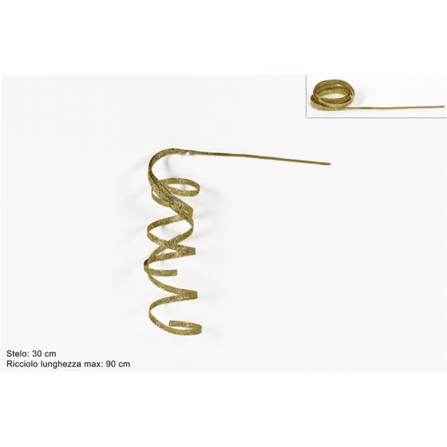 Χριστουγεννιάτικο Διακοσμητικό Κλαδί Χρυσό με Γκλίτερ 90cm Welkhome