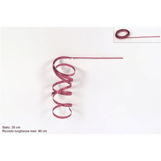 Χριστουγεννιάτικο Διακοσμητικό Κλαδί με Γκλίτερ Χρώμα Ρόζ 90cm Welkhome