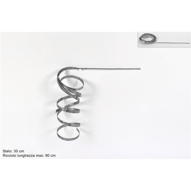 Χριστουγεννιάτικο Διακοσμητικό Κλαδί Ασημί με Γκλίτερ 90cm Welkhome