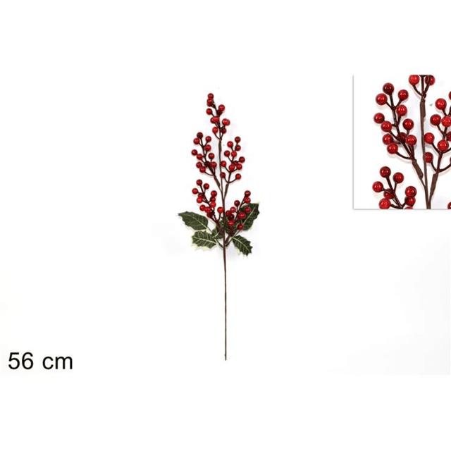 Χριστουγεννιάτικο Διακοσμητικό Κλαδί Γκι 56cm Welkhome