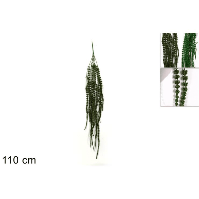 Χριστουγεννιάτικο Διακοσμητικό Κλαδί Πράσινο Γκλίτερ 110cm Welkhome