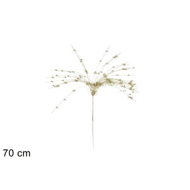 Χριστουγεννιάτικο Διακοσμητικό Κλαδί Χρυσές Μπαλίτσες 70cm Welkhome