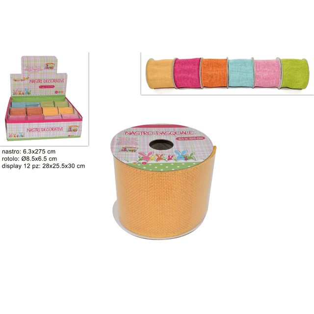 Κορδέλα Διακοσμητική 2,75mt x 6,3cm Art.MJ000540 Welkhome