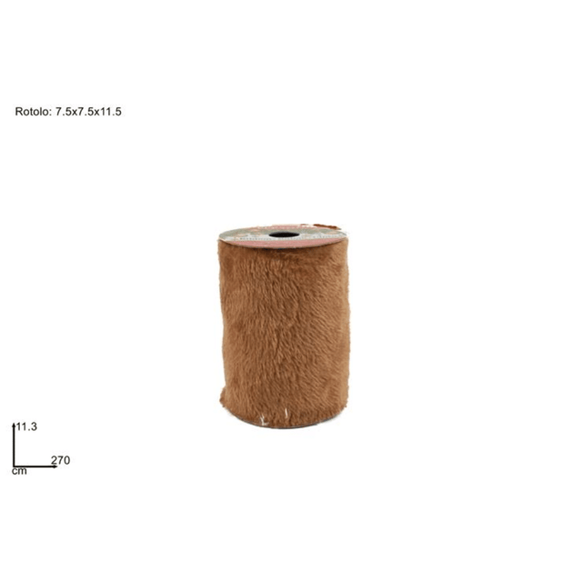 Κορδέλα Διακοσμητική Γούνινη Καφέ 2,70mt x 11,3cm Welkhome