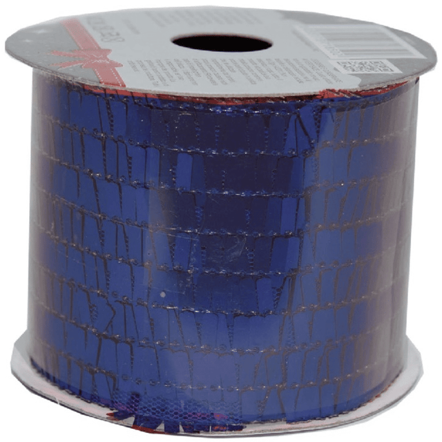 Κορδέλα Διακοσμητική Υφασμάτινη Με Πούλιες Μπλέ 6.3x150cm Welkhome