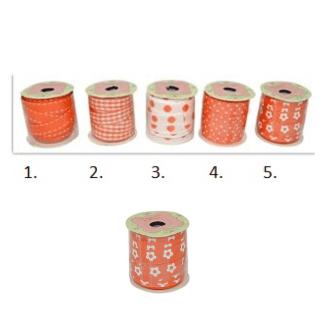 Κορδέλα Διακοσμητική Υφασμάτινη Χρώμα Πορτοκαλί 1x300cm Welkhome