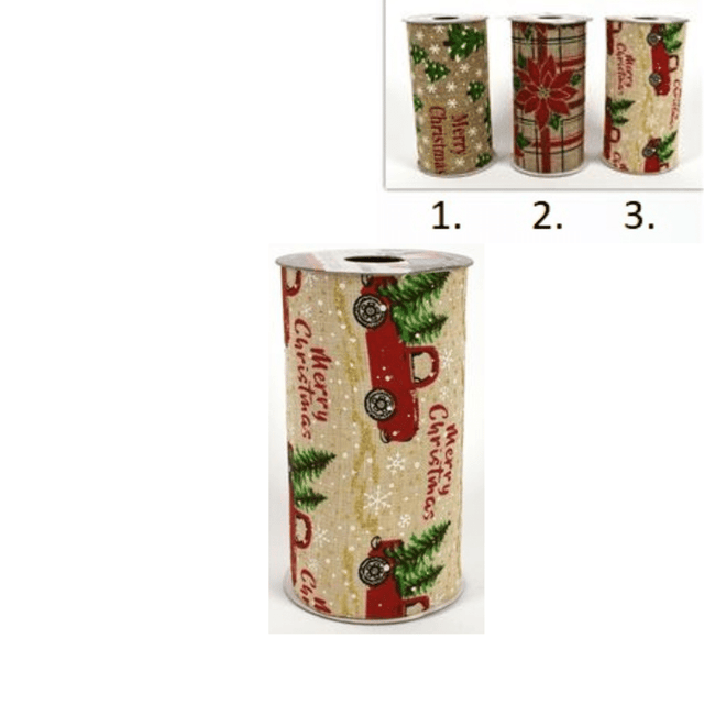 Κορδέλα Διακοσμητική Υφασμάτινη Χριστουγεννιάτικη 11.3x270cm Welkhome