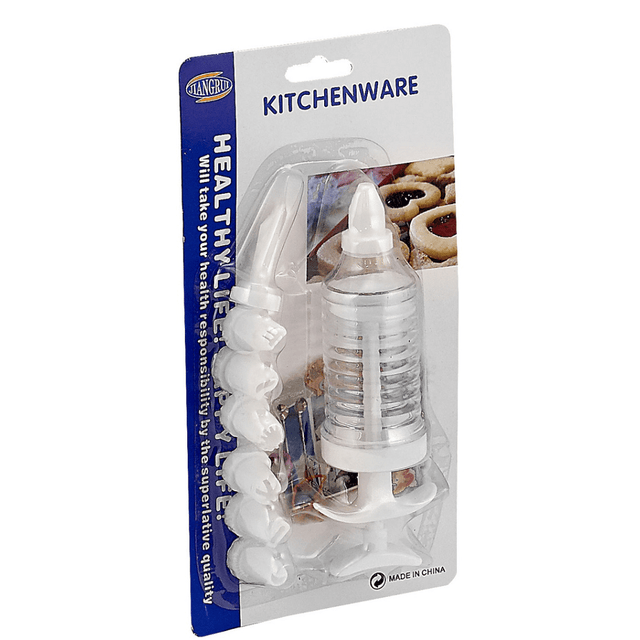 Κορνέ Πλαστική σύριγγα γαρνιρίσματος με 8 διαφορετικές μύτες TnS