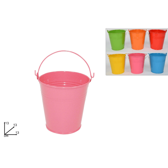 Κουβάς Μεταλλικός (Διάφορα Χρώματα) 13x13x13cm Welkhome