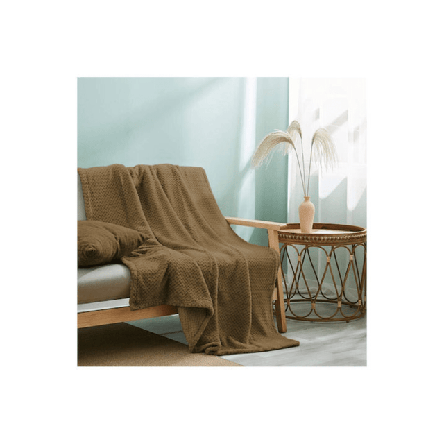 Κουβέρτα Μονή 150x220cm Βελουτέ Fleece Pop Corn Κοραλί TnS 39-950-2145